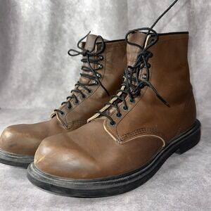 VTG Red Wing Boots Men's 13 E2 Brown Leather 953 Super Sole USA